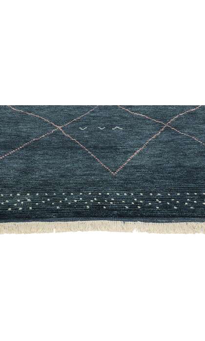 8 x 10 Dark Blue Bohemian Moroccan Rug 31243