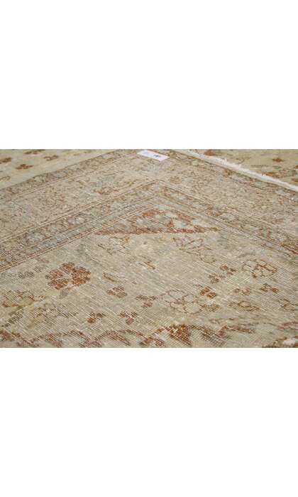 7 x 9 Distressed Antique-Worn Persian Mahal Rug 74939