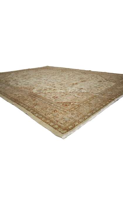7 x 9 Distressed Antique-Worn Persian Mahal Rug 74939