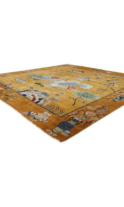 10 x 10 Modern Square Chinese Art Deco Pictorial Rug 31086