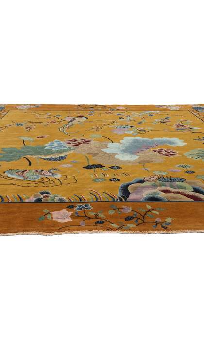 10 x 10 Modern Square Chinese Art Deco Pictorial Rug 31086