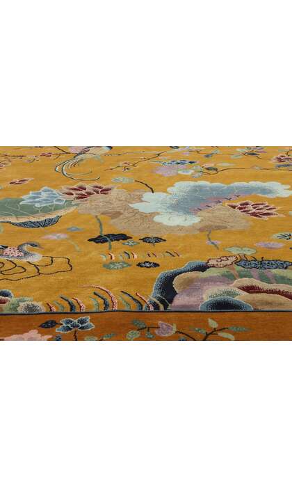 10 x 10 Modern Square Chinese Art Deco Pictorial Rug 31086