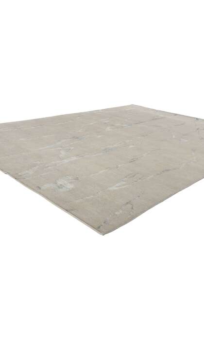 7 x 9 Biophilic Japandi Modern Wool and Silk Rug 31134