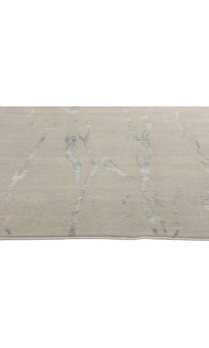 7 x 9 Biophilic Japandi Modern Wool and Silk Rug 31134