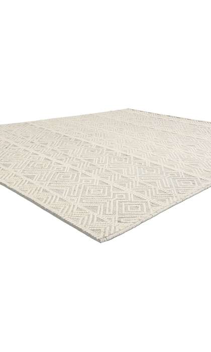 8 x 10 Moroccan Gray Textured High-Low Kilim Rug 31037