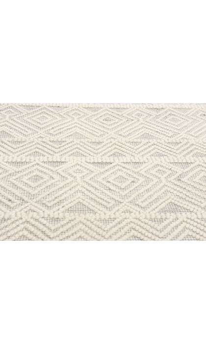 8 x 10 Moroccan Gray Textured High-Low Kilim Rug 31037