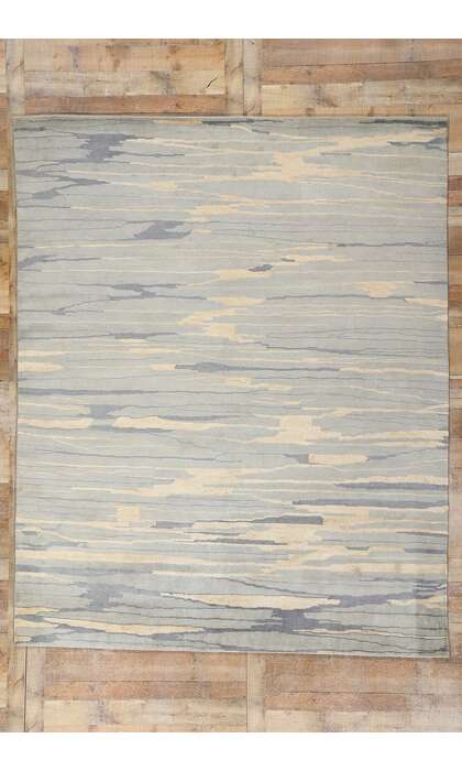 8 x 10 Contemporary Abstract Seaside Biophilic Rug 31145