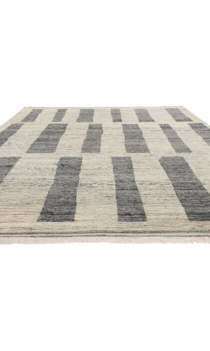 9 x 12 Modern Gray Bauhaus Moroccan Rug 31255