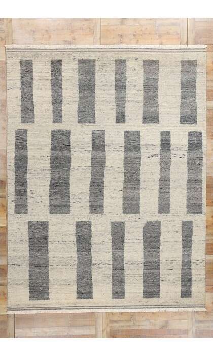 9 x 12 Modern Gray Bauhaus Moroccan Rug 31255