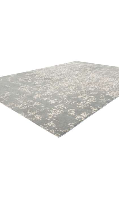 7 x 10 Modern Gray Erased Damask Rug 31146