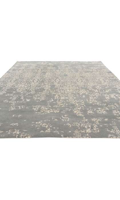 7 x 10 Modern Gray Erased Damask Rug 31146