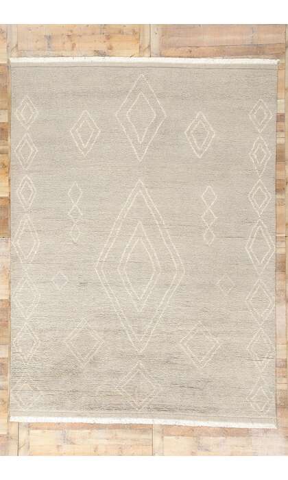 8 x 11 Modern Tribal Gray Moroccan Rug 31276