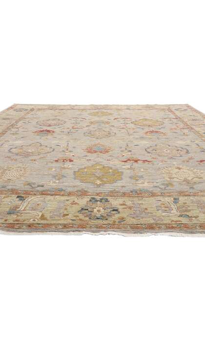 12 x 15 Modern Earth-Tone Oushak Rug 31075