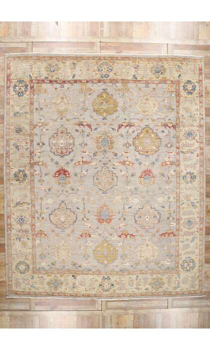 12 x 15 Modern Earth-Tone Oushak Rug 31075