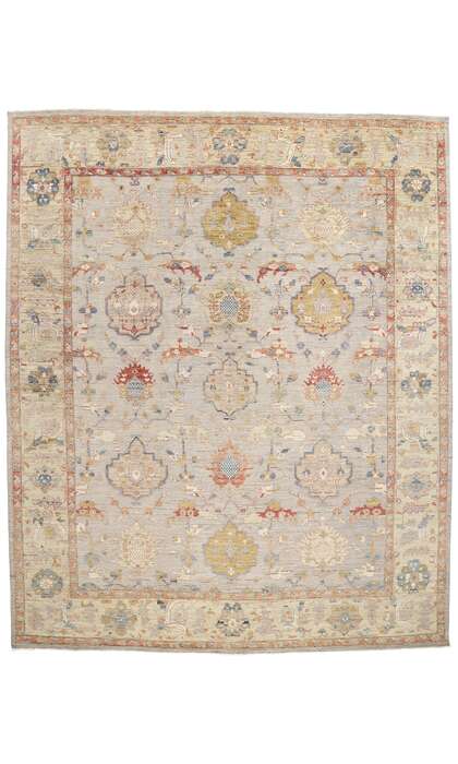 12 x 15 Modern Earth-Tone Oushak Rug 31075