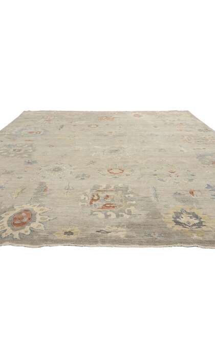 9 x 12 Modern Gray Oushak Rug 31052