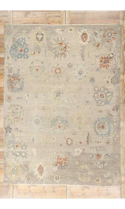 9 x 12 Modern Gray Oushak Rug 31052