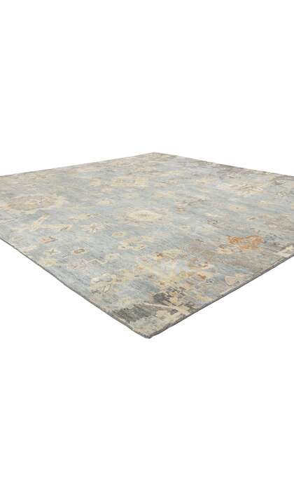 9 x 9 Modern Gray Square Oushak Rug 31059