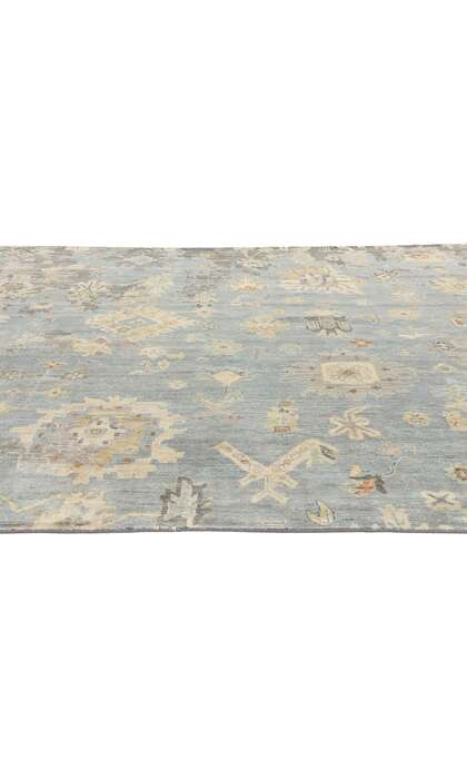 9 x 9 Modern Gray Square Oushak Rug 31059