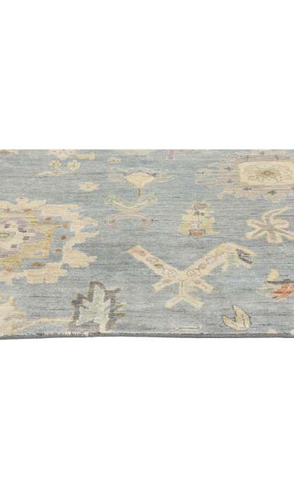 9 x 9 Modern Gray Square Oushak Rug 31059