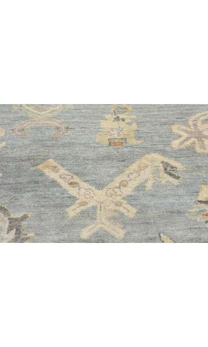 9 x 9 Modern Gray Square Oushak Rug 31059