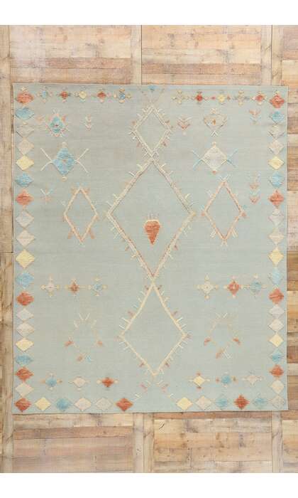 8 x 10 Modern Tribal Moroccan High-Low Rug 31262