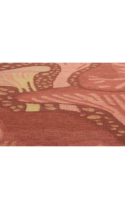 10 x 12 Modern Moser Mushroom Biophilic Kilim Rug 31099