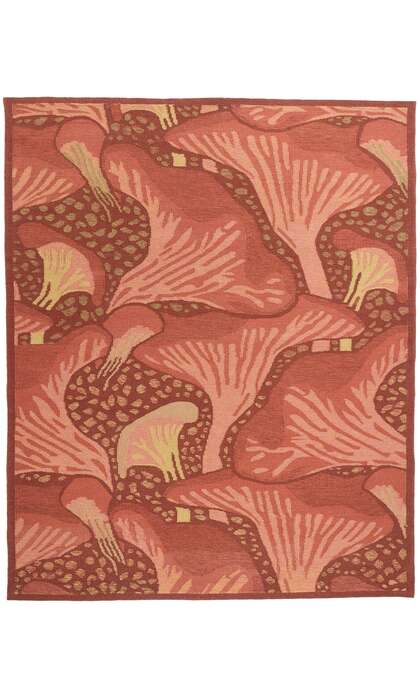 10 x 12 Modern Moser Mushroom Biophilic Kilim Rug 31099