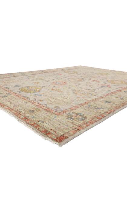 10 x 14 Modern Earth-Tone Oushak Rug 31078