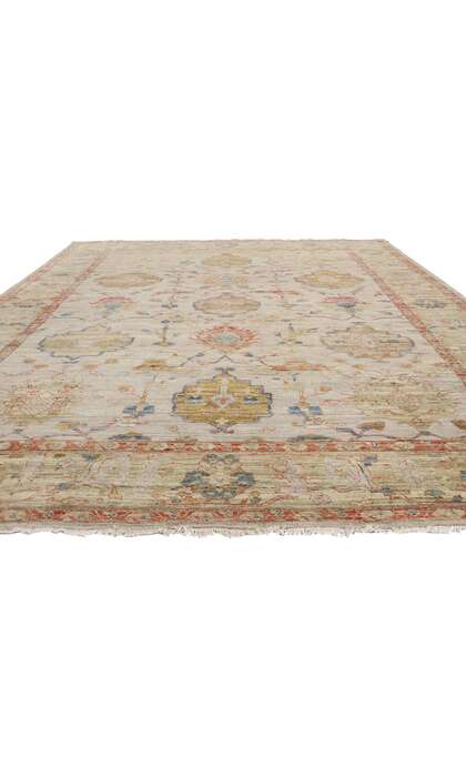 10 x 14 Modern Earth-Tone Oushak Rug 31078