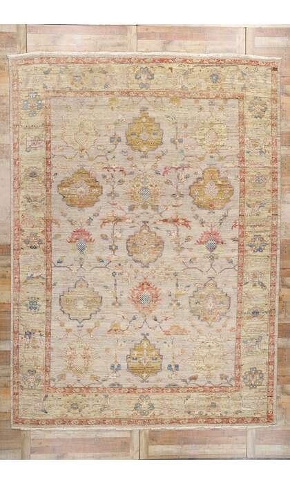 10 x 14 Modern Earth-Tone Oushak Rug 31078