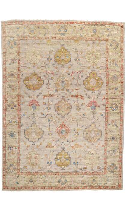 10 x 14 Modern Earth-Tone Oushak Rug 31078