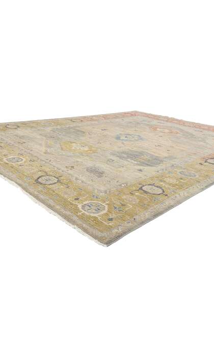 ​9 x 12 Modern Earth-Tone Oushak Rug 31054