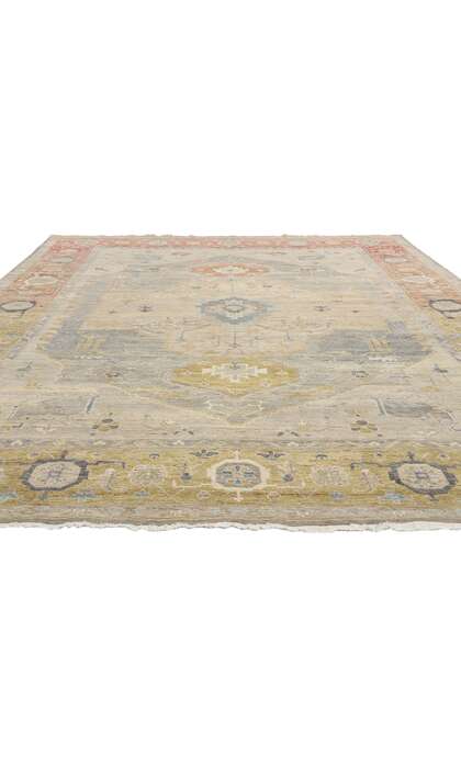 ​9 x 12 Modern Earth-Tone Oushak Rug 31054