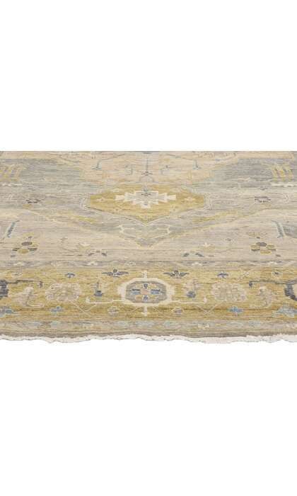 ​9 x 12 Modern Earth-Tone Oushak Rug 31054