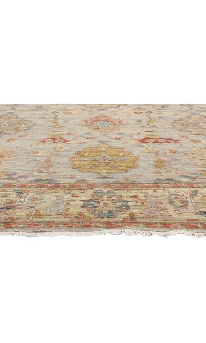 9 x 12 Modern Earth-Tone Oushak Rug 31055