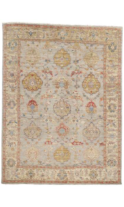 9 x 12 Modern Earth-Tone Oushak Rug 31055