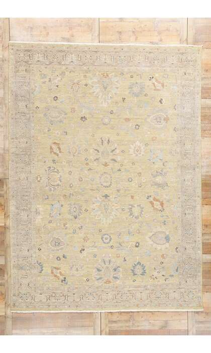 9 x 12 Modern Earth-Tone Oushak Rug 31056