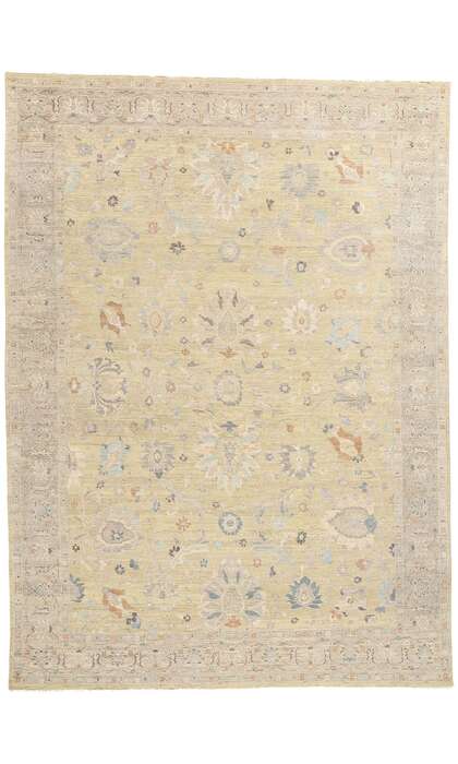 9 x 12 Modern Earth-Tone Oushak Rug 31056