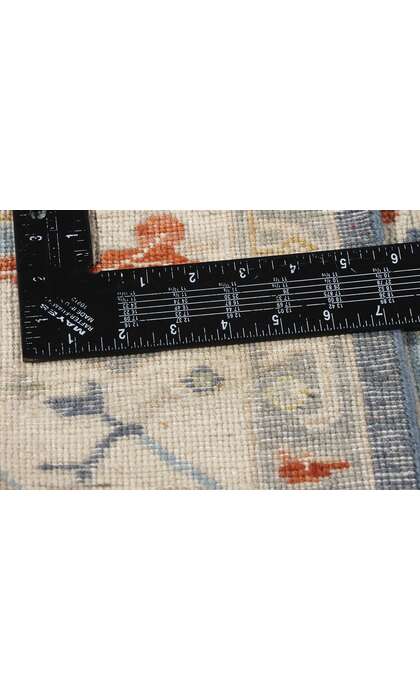 8 x 10 Modern Slate Blue Oushak Rug 31062