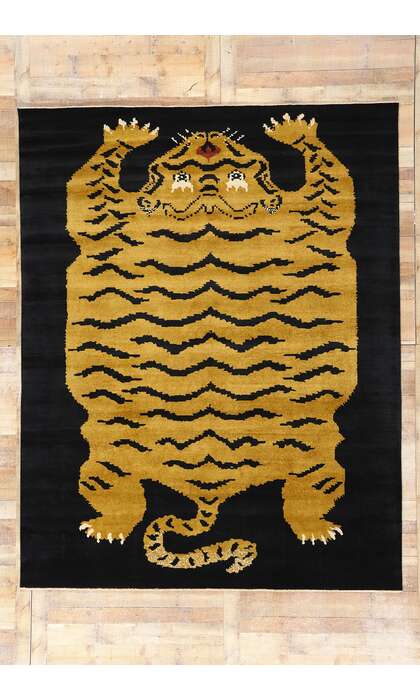 8 x 10 Modern Tibetan Tiger Rug 31324