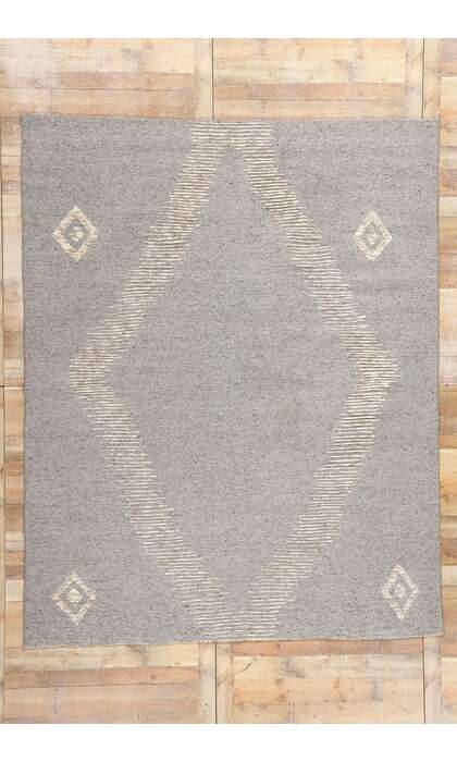 8 x 10 Modern Tribal Gray Moroccan Rug 31082