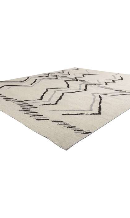9 x 10 Modern Tribal Gray Moroccan High-Low Rug 31254