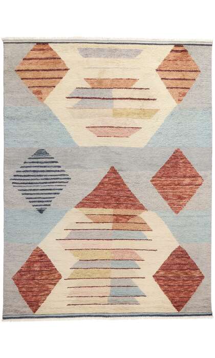 9 x 12 Modern Tribal Moroccan Rug 31327