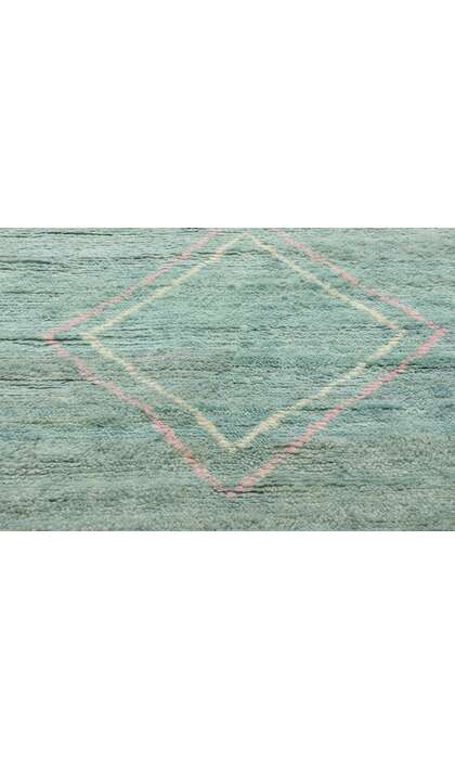 9 x 12 Modern Tribal Light Teal Moroccan Rug 31253