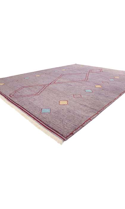 9 x 12 Modern Tribal Purple Boho Moroccan Rug 31080