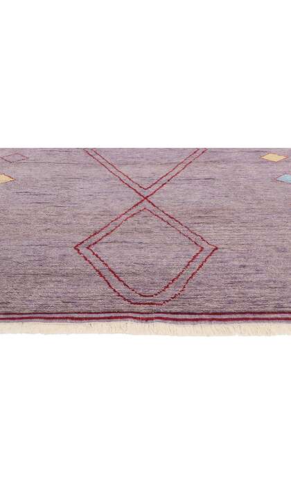 9 x 12 Modern Tribal Purple Boho Moroccan Rug 31080