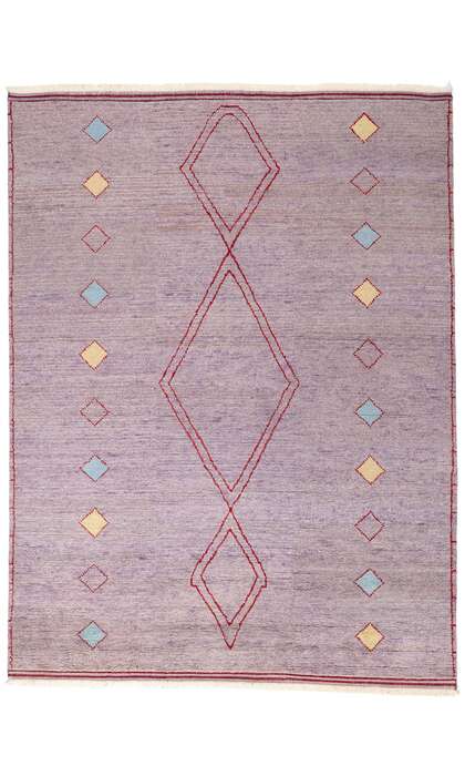9 x 12 Modern Tribal Purple Boho Moroccan Rug 31080