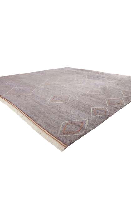 12 x 12 Modern Tribal Purple Square Moroccan Rug 31300