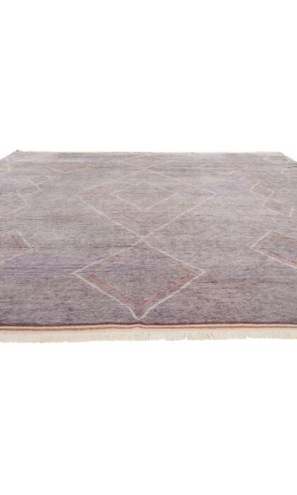 12 x 12 Modern Tribal Purple Square Moroccan Rug 31300